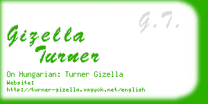 gizella turner business card